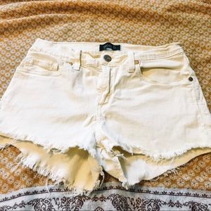 Light Yellow Mid-Rise Shorts